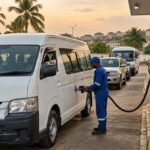 Minibus refuelling at a CNG station in Nigeria as the 2026 CNG conversion programme expands
