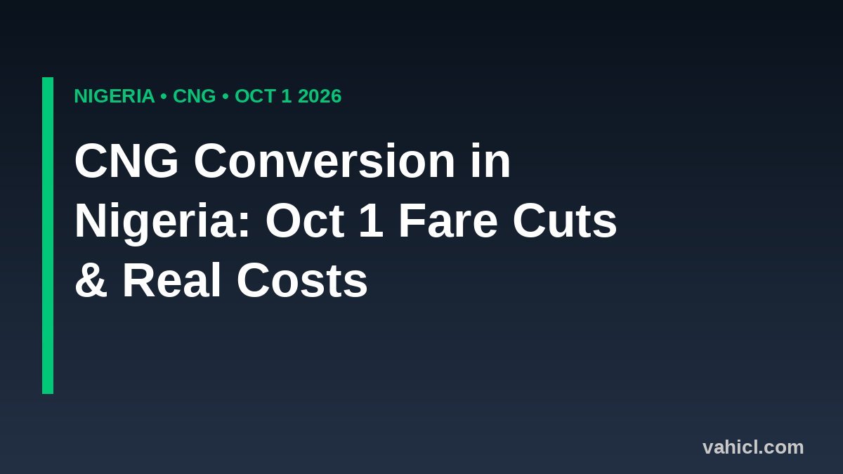 CNG conversion in Nigeria banner: October 1 fare cuts and real costs