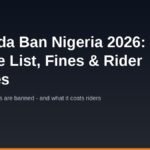 Okada ban Nigeria 2026 guide banner showing where commercial motorcycles are restricted by state