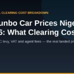 Tokunbo car import and clearing cost breakdown in Nigeria 2026 banner