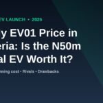 Acely EV01 price in Nigeria 2026 banner - locally assembled electric SUV specs and running cost