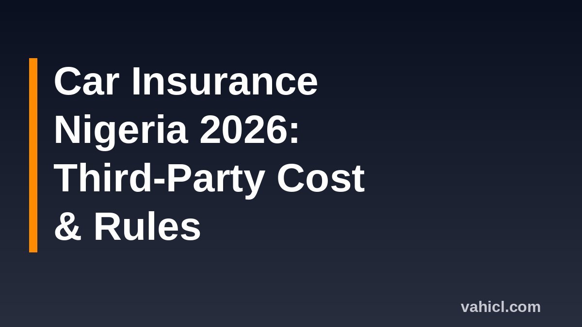 Car insurance Nigeria 2026 third-party cost and rules banner
