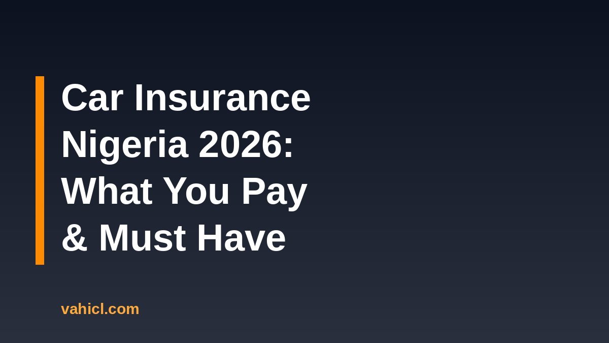 Car insurance in Nigeria 2026 banner