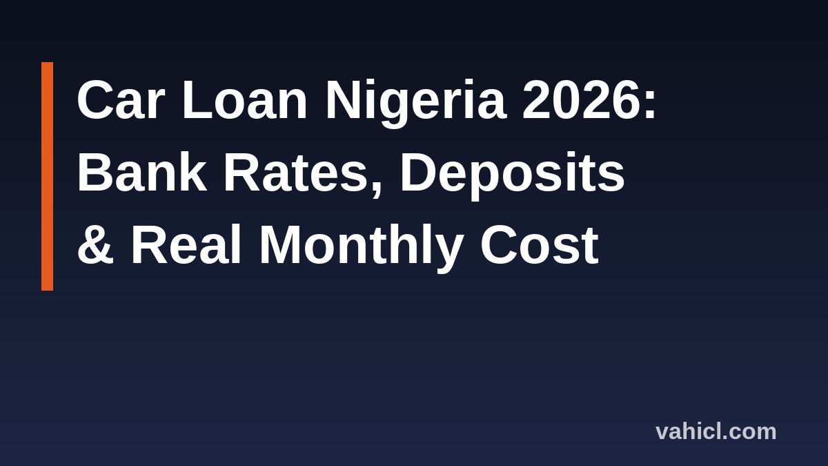 Car loan Nigeria 2026 bank rates and deposits banner