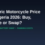 Electric motorcycle price in Nigeria 2026 banner: buy, lease or battery swap