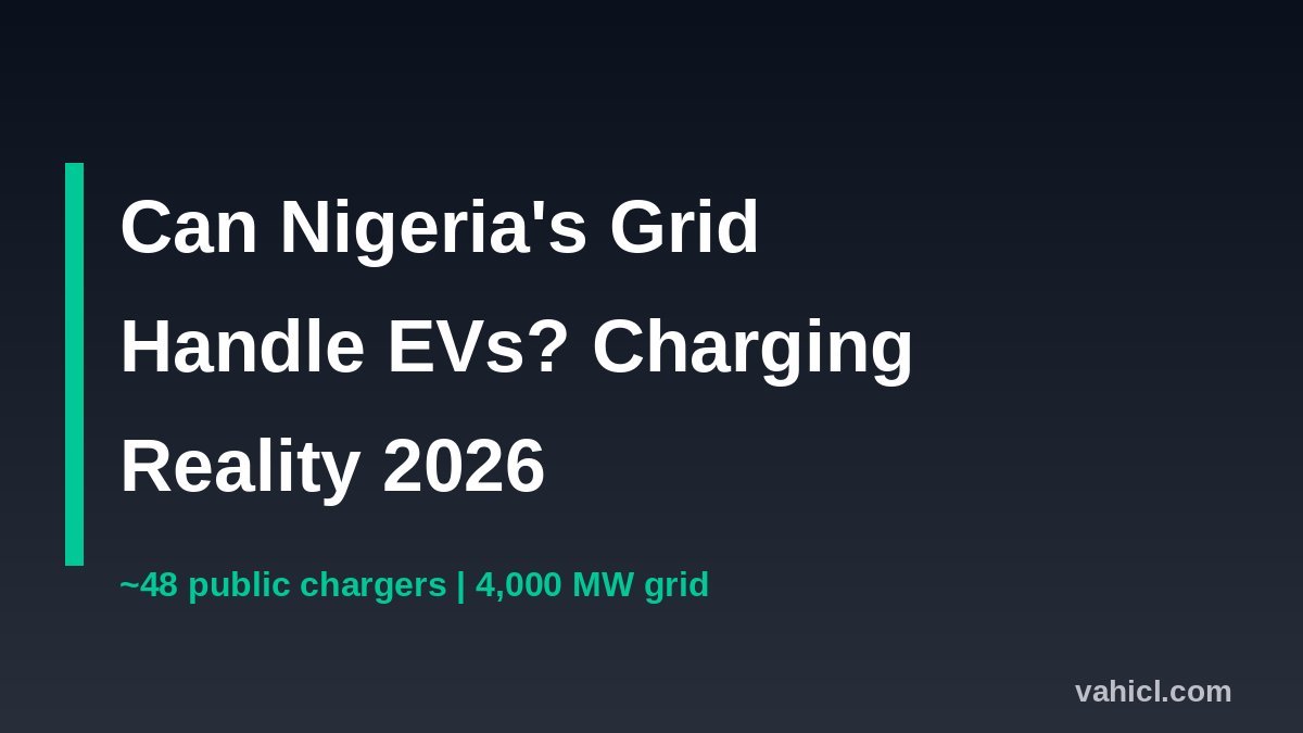 Nigeria EV charging and power grid reality 2026 banner