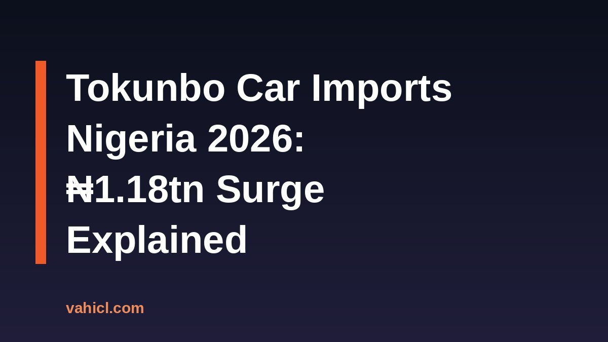 Tokunbo car imports Nigeria 2026 banner